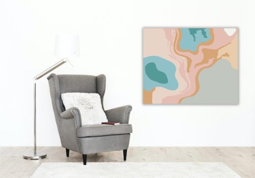 Pasztell Színátmenetek és Texturált Felületek - számfestő készlet - Számfestő.hu - 40×50cm - keret nélkül