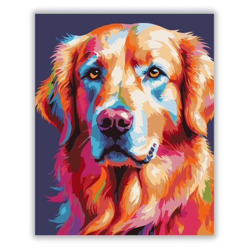Neon Színű Arany Retriever - Számfestő.hu
