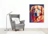 Neon Színű Arany Retriever - számfestő készlet - Számfestő.hu - 40×50cm - keret nélkül