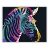Neon Színátmenetek Zebra Portré - Számfestő.hu