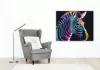 Neon Színátmenetek Zebra Portré - számfestő készlet - Számfestő.hu - 40×50cm - keret nélkül