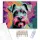 Neon Schnauzer Élénk Textúrákkal - számfestő készlet - Számfestő.hu - 80×100cm - keret nélkül