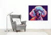 Neon Színű Poodle - számfestő készlet - Számfestő.hu - 50×60cm - keret nélkül