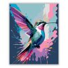 Neon Kolibri Absztrakt Színekben - számfestő készlet - Számfestő.hu