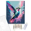 Neon Kolibri Absztrakt Színekben - számfestő készlet - Számfestő.hu - 40×50cm - keretre feszítve