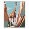 Giraffe és Sziklák Minimalista Stílusban - Számfestő.hu