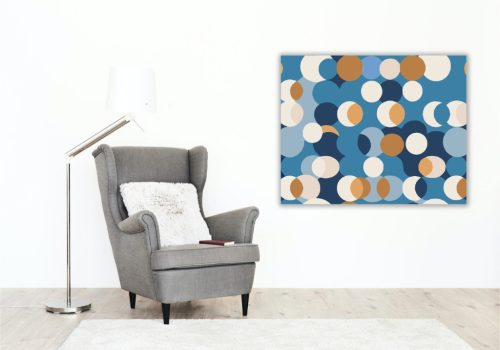 Körök és Félholdak Kontrasztban - számfestő készlet - Számfestő.hu - 60×70cm - keret nélkül