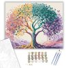 Színpompás Absztrakt Fa - számfestő készlet - Számfestő.hu - 40×50cm - keret nélkül