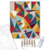 Színes Geometrikus Minták - számfestő készlet - Számfestő.hu - 50×60cm - keret nélkül