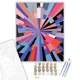 Sugárzó Színes Téglalapok - számfestő készlet - Számfestő.hu - 40×50cm - keret nélkül