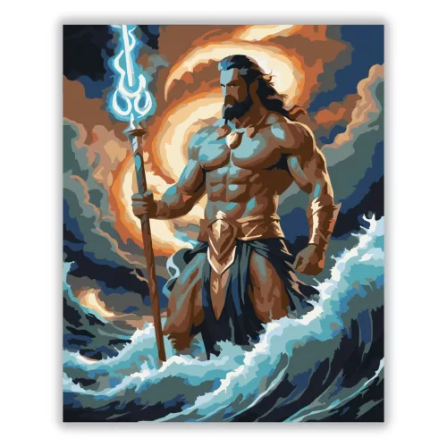 Poszeidón haragja - számfestő készlet - Számfestő.hu - 50×60cm - Keret nélkül