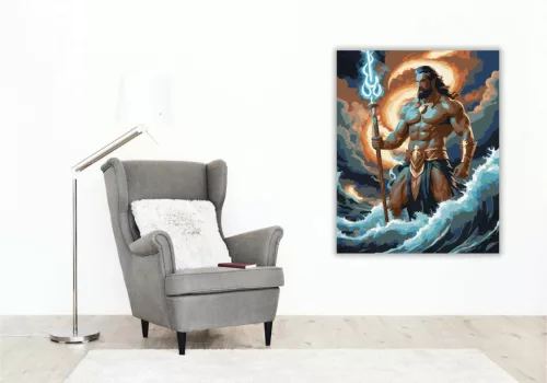 Poszeidón haragja - számfestő készlet - Számfestő.hu - 50×60cm - Keret nélkül