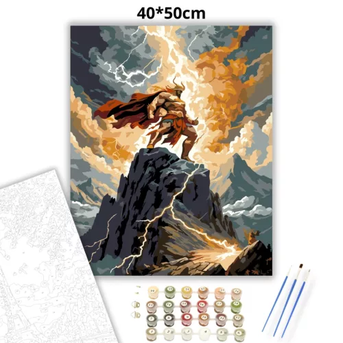 Viharisten - számfestő készlet - Számfestő.hu - 40×50cm - Keret nélkül