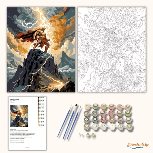 Viharisten - számfestő készlet - Számfestő.hu - 40×50cm - Keretre feszítve