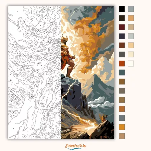 Viharisten - számfestő készlet - Számfestő.hu - 40×50cm - Keret nélkül