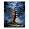 Misztikus villámok - számfestő készlet - Számfestő.hu - 60×70cm - Keret nélkül