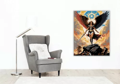Végzetes valkűr - számfestő készlet - Számfestő.hu - 60×70cm - Keret nélkül