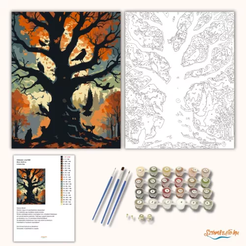 A fekete tölgy - számfestő készlet - Számfestő.hu - 60×70cm - Keretre feszítve