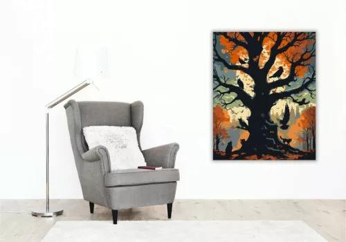 A fekete tölgy - számfestő készlet - Számfestő.hu - 60×70cm - Keret nélkül