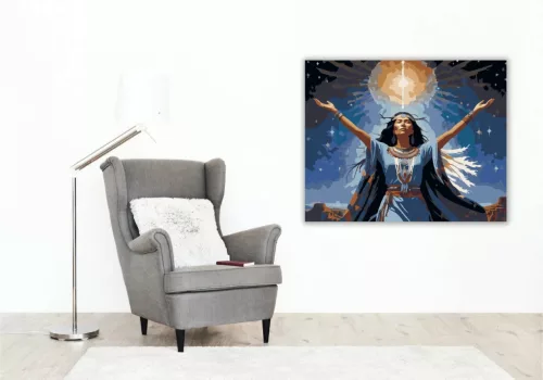 Csillagfényes áldás - számfestő készlet - Számfestő.hu - 80×100cm - Keretre feszítve