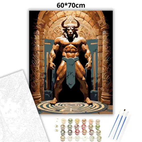 Minótaurosz - számfestő készlet - Számfestő.hu - 60×70cm - Keret nélkül