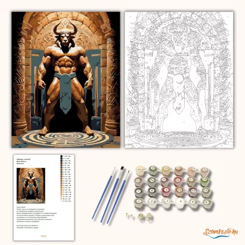 Minótaurosz - számfestő készlet - Számfestő.hu - 60×70cm - Keret nélkül