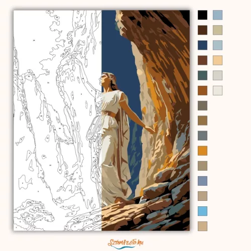 Hegyi jósnő - számfestő készlet - Számfestő.hu - 60×70cm - Keret nélkül