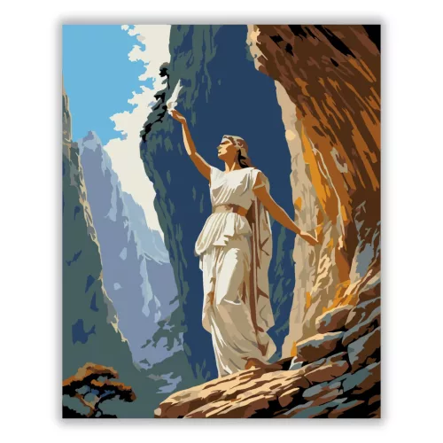 Hegyi jósnő - számfestő készlet - Számfestő.hu - 60×70cm - Keret nélkül