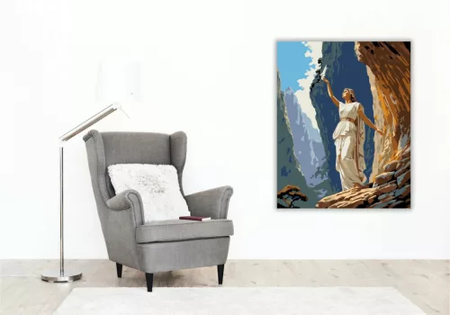 Hegyi jósnő - számfestő készlet - Számfestő.hu - 80×100cm - Keret nélkül