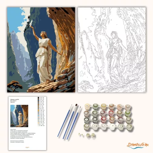 Hegyi jósnő - számfestő készlet - Számfestő.hu - 40×50cm - Keret nélkül