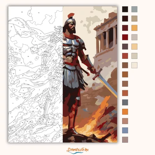 A háború ura - számfestő készlet - Számfestő.hu - 50×60cm - Keret nélkül