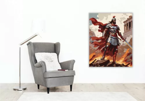 A háború ura - számfestő készlet - Számfestő.hu - 50×60cm - Keretre feszítve