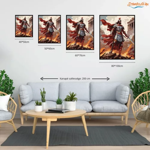A háború ura - számfestő készlet - Számfestő.hu - 60×70cm - Keretre feszítve