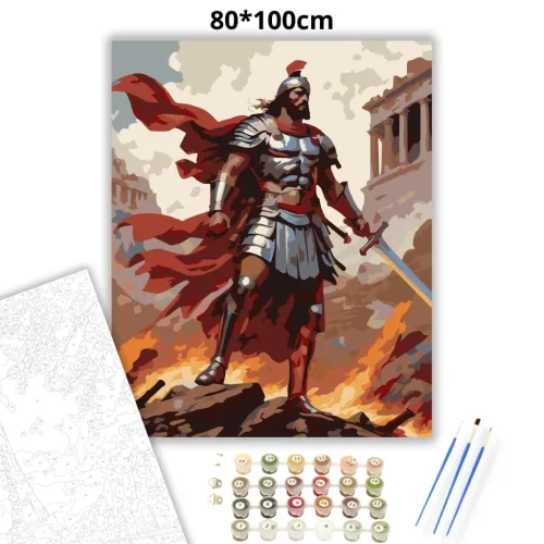 A háború ura - számfestő készlet - Számfestő.hu - 80×100cm - Keret nélkül
