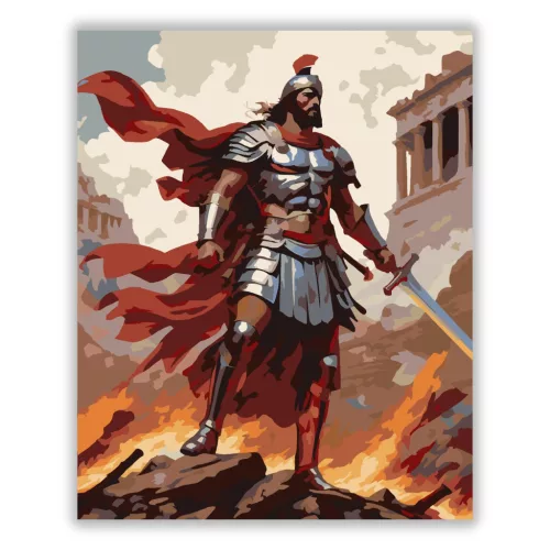 A háború ura - számfestő készlet - Számfestő.hu - 40×50cm - Keret nélkül