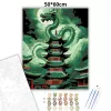 A jáde sárkány - számfestő készlet - Számfestő.hu - 50×60cm - Keretre feszítve