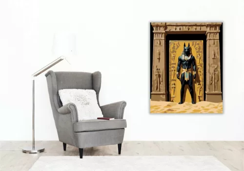 Fenséges Anubisz kapuja - számfestő készlet - Számfestő.hu - 50×60cm - Keret nélkül