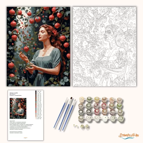 Persephoné – Az alvilág királynője - számfestő készlet - Számfestő.hu - 60×70cm - Keret nélkül