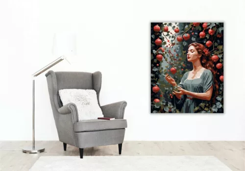 Persephoné – Az alvilág királynője - számfestő készlet - Számfestő.hu - 60×70cm - Keretre feszítve