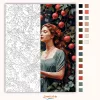 Persephoné – Az alvilág királynője - számfestő készlet - Számfestő.hu - 40×50cm - Keret nélkül