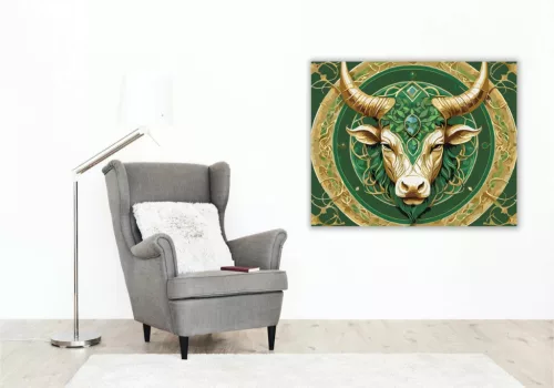 Bika – A Föld Ereje - számfestő készlet - Számfestő.hu - 50×60cm - Keret nélkül