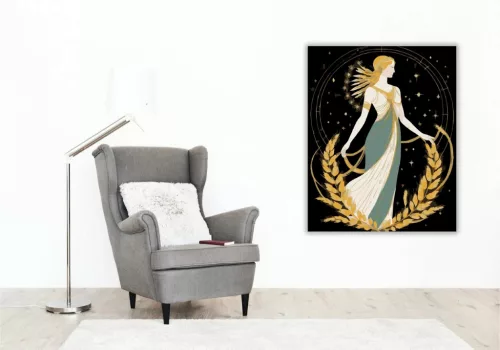 Szűz csillagkép - számfestő készlet - Számfestő.hu - 80×100cm - Keret nélkül