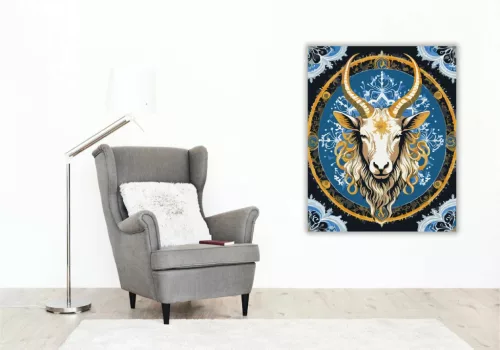 Bak csillagjegy - számfestő készlet - Számfestő.hu - 50×60cm - Keret nélkül