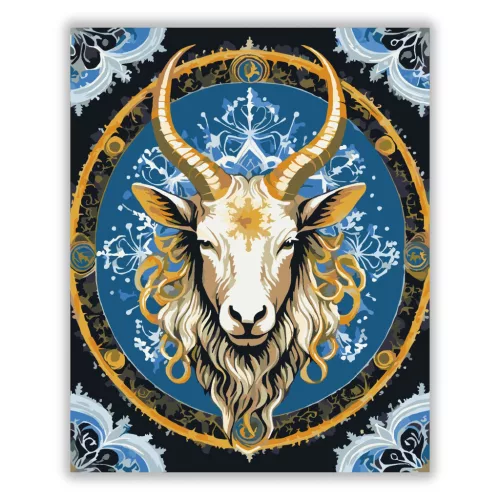 Bak csillagjegy - számfestő készlet - Számfestő.hu - 40×50cm - Keret nélkül