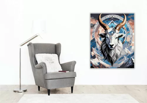 Bak csillagjegy - számfestő készlet - Számfestő.hu - 60×70cm - Keret nélkül