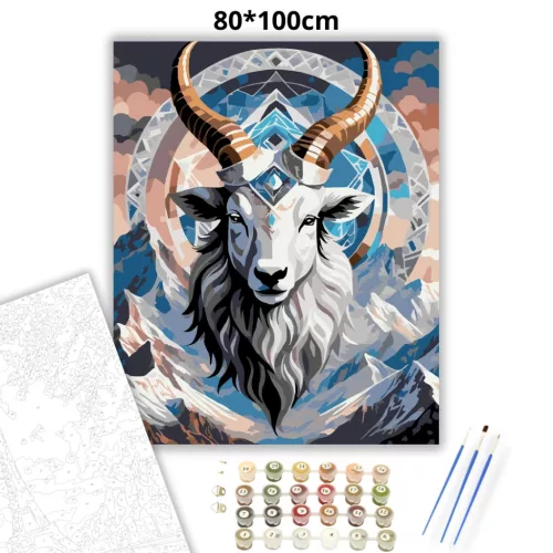 Bak csillagjegy - számfestő készlet - Számfestő.hu - 80×100cm - Keret nélkül