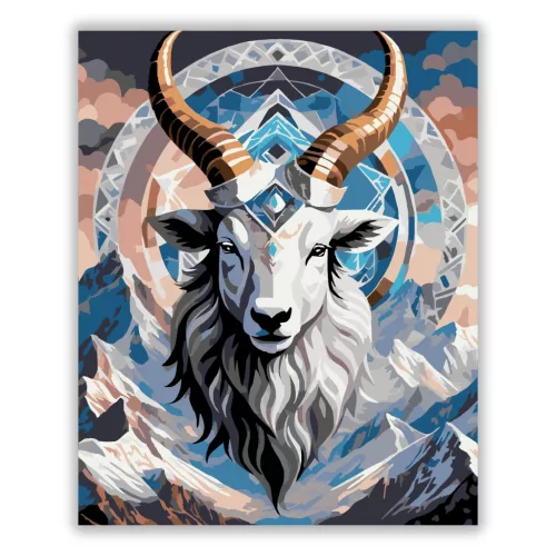 Bak csillagjegy - számfestő készlet - Számfestő.hu - 80×100cm - Keretre feszítve