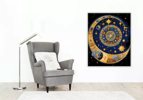 Kozmikus körforgás - számfestő készlet - Számfestő.hu - 50×60cm - Keret nélkül