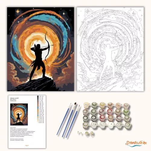 Kozmikus nyilas - számfestő készlet - Számfestő.hu - 60×70cm - Keret nélkül