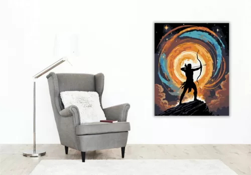 Kozmikus nyilas - számfestő készlet - Számfestő.hu - 60×70cm - Keret nélkül